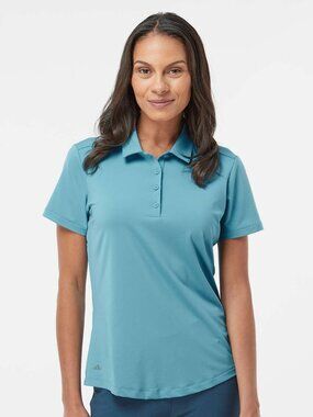 Adidas A515 Women's Size XL Ultimate Solid Polo Color Hazy Blue